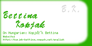 bettina kopjak business card